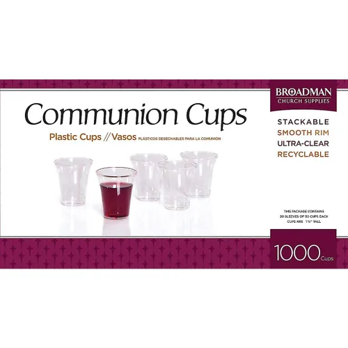 Miniatura 4 de Broadman Church Supplies Paquete de pan de comunión, duro, 500 unidades y taza de plástico, paquete de 1,000