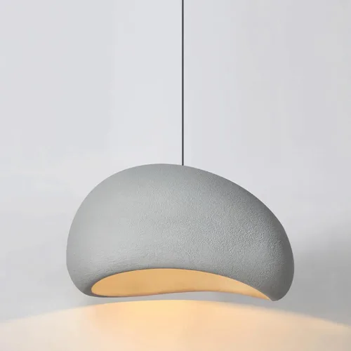 Luces colgantes modernas de poliestireno, lámpara japonesa de resina en forma de nube Wabi-sabi para colgar en el techo, lámpara de cable ajustable