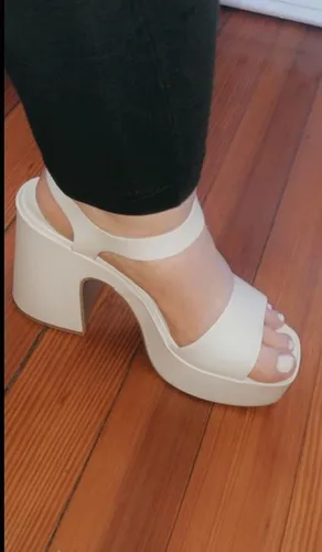 Miniatura 7 de Soda Launch Sandalias de tacón alto grueso con plataforma y correa al tobillo para mujer