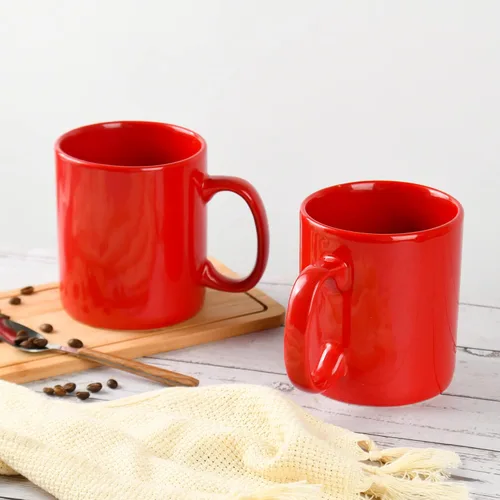 Miniatura 5 de BYCNZB Juego de 2 Tazas de Café de Cerámica Super Grandes de 30 onzas con Asas Grandes (Rojo)