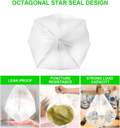 Miniatura 3 de FORID Bolsas de basura de 1.2 galones, 220 unidades, pequeñas, transparentes, bolsas de basura para baño, dormitorio, oficina, cubo de basura, bolsa