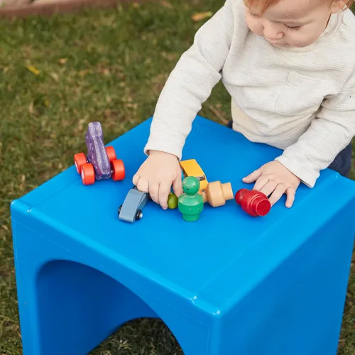Miniatura 11 de ECR4Kids Tri-Me Silla de cubo 3 en 1, muebles para niños, azul