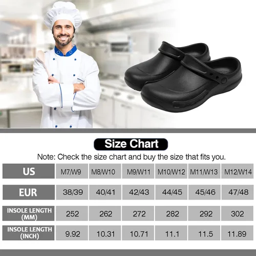 Miniatura 5 de Zapatos de chef unisex resistentes al aceite zuecos de chef zapatos de enfermería zapatos de cocina para hombres zapatos de trabajo impermeables