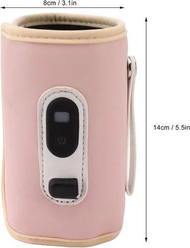 Miniatura 6 de HEEPDD Calentador de biberones portátil con 5 ajustes de temperatura, alimentado por USB, 3 minutos, calor rápido, tamaño compacto, para leche