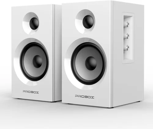 BT16 - Altavoces activos para estantería de 3.5 pulgadas con tweeter de 1 pulgada, 60 W RMS-Bluetooth 5.3, DAC USB integrado de 24 bits dinámico,