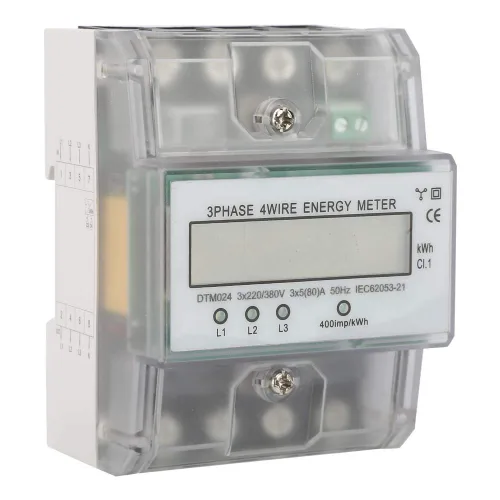 Miniatura 9 de Medidor de energía digital de 3 fases KWh Monitor 220V/380V 4P LCD Medidor de consumo de energía para sistemas eléctricos comerciales industriales