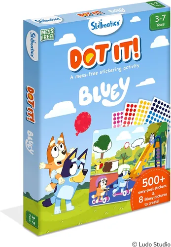 Miniatura 8 de Skillmatics Bluey Dot It - Actividad de calcomanías sin desorden para niños, más de 500 calcomanías, kits de manualidades, actividades de bricolaje