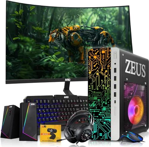 Miniatura 11 de TechMagnet PC de escritorio para juegos, Intel i5 6ª generación, Zeus Pro 6, RX 550, 16 GB de RAM, SSD de 1 TB, monitor de 22 pulgadas, teclado