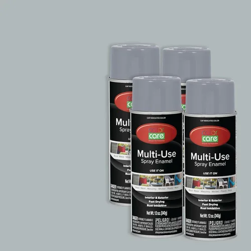 Miniatura 50 de Pintura en aerosol, 12 onzas, paquete de 6 (mezcla de colores cálidos: blanco brillante, rojo rubí, naranja, amarillo, marrón, negro brillante)
