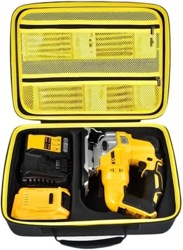Miniatura 10 de ANKHOH Funda para sierra de calar DEWALT 20V MAX XR DCS334B, bolsa de herramientas eléctricas para sierra de habilidad, batería y accesorios de Negro