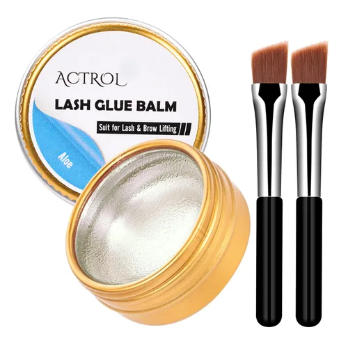 ACTROL Bálsamo de pegamento para levantar pestañas, permanente, aloe de sujeción fuerte, para pestañas y cejas, pegamento para cejas adhesivo