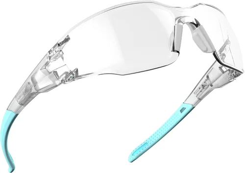 Miniatura 11 de DILANCO Gafas de seguridad transparentes, marcos ajustables y resistentes a los arañazos con agarres antideslizantes para mujeres y hombres