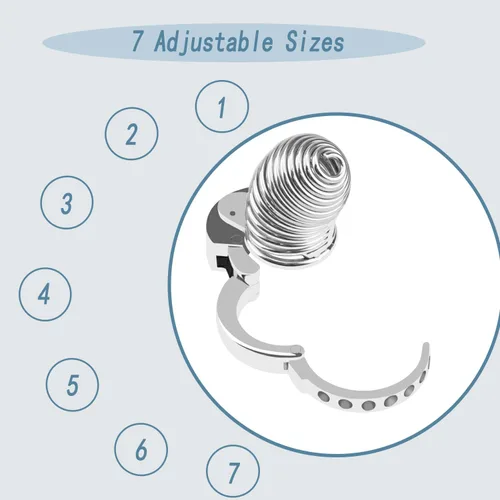 Miniatura 2 de Dispositivo de castidad masculina de acero inoxidable jaula de castidad masculina con 7 tamaños ajustables jaula para pene con bloqueo invisible