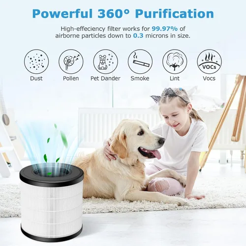 Miniatura 9 de Filtro de repuesto True HEPA PU-P05/AC201B para purificador de aire FULMINARE PU-P05 y Purivortex AC201B, filtros de aire H13 True HEPA 3-en-1