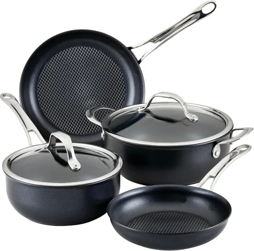 Miniatura 7 de Anolon X Hybrid - Juego de utensilios de cocina antiadherentes, ollas y sartenes, 10 piezas, color gris oscuro