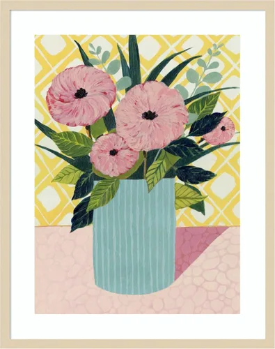 Miniatura 8 de Amanti Art Framed Wall Art Print 44x36 Retro Bouquet I by Grace Popp, Flowers Wall Art, Modern Contemporary Decor, X-Large Poster Painting Artwork