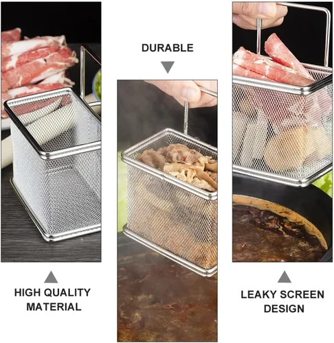 Miniatura 5 de Cabilock Diseño simple del colador de la malla de la cesta colgante del pote caliente de la organización para el restaurante casero