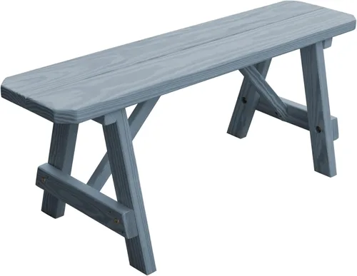 Miniatura 36 de Furniture Barn USA Banco tradicional de pino tratado a presión de 2 pies, tinte de cedro