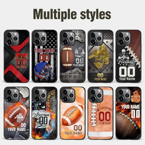 Miniatura 6 de Fundas de teléfono personalizadas para iPhone 8 11 12 13 14 15 16 Pro Max Plus Mini Xr Xs para Samsung S A Note Series Funda protectora negra