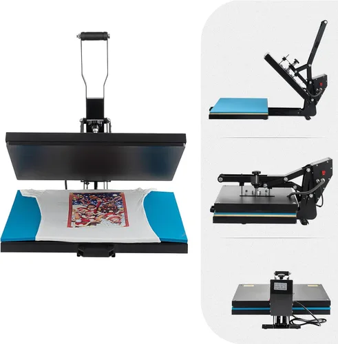Miniatura 7 de SmarketBuy -Prensa de calor mejorada 16x24 pulgadas, máquina de prensa de alta presión con carcasa 1800W, gran prensa de calor con placa inferior