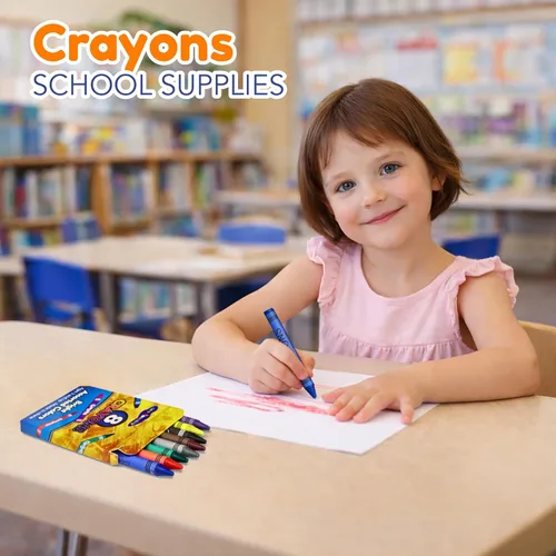 Miniatura 8 de 4E's Novelty 48 cajas de 8 paquetes de crayones a granel para niños, crayones para el aula, suministros para profesores, suministros escolares