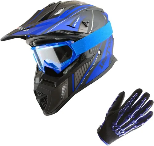 Miniatura 11 de 1Storm - Casco de motocross para adultos BMX MX ATV Dirt Bike Downhill Mountain Bike, estilo de carreras H637