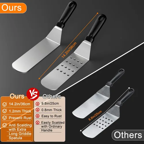Miniatura 6 de Kit de accesorios para parrilla Latiret Blackstone, juego de 23 accesorios para parrilla para Camp Chef, accesorios para parrilla de parte superior