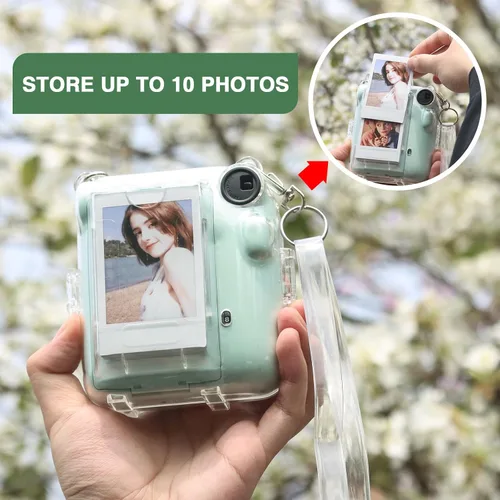 Miniatura 5 de Caiyoule Funda transparente Mini 12 - Funda protectora para cámara compatible con Fujifilm Instax Mini 12, funda rígida de PC para cámara