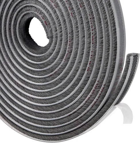TORRAMI Tira de sellado de burlete de 11/32 pulg. x 3/16 pulg. x 16 pies, cepillo de sellado para ventanas corredizas y laterales del marco de la