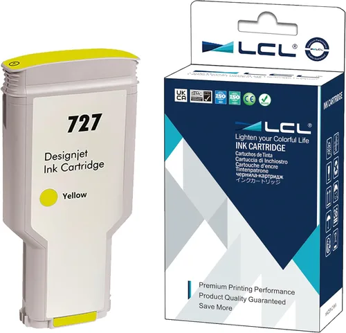 Miniatura 10 de LCL Cartucho de tinta de repuesto compatible para impresoras HP 727 XL F9J76A B3P19A 300ML de alto rendimiento DesignJet T920 T930 T1500 T1530 T2500