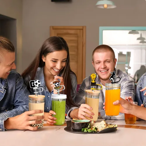 Miniatura 4 de 10 tapas de popote para vaso Stanley Cup de 30 y 40 onzas, de 0.394 in, reutilizables, de silicona, para copas Stanley, accesorios para vasos Summer