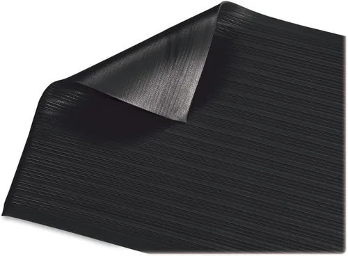 Miniatura 2 de Genuine Joe Alfombrilla antifatiga, borde biselado, 2 x 3 pies, negro, Blanco
