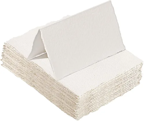 Miniatura 11 de Prudiut 25 hojas de papel de acuarela de algodón, 300 g/m², borde deshilachado, 12,7 x 17,8 cm, rugoso/texturizado, blanco, para acuarelas
