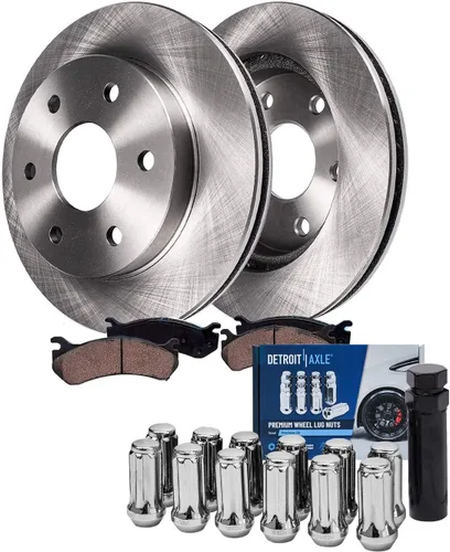 Miniatura 36 de Detroit Axle - Rotores de freno para Chrysler 200 2015 2016 2017, Rotores de freno de disco de reemplazo: 12.01" pulgadas delantero y 10.95