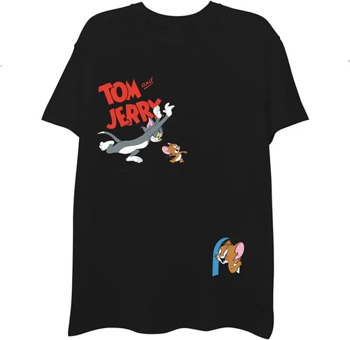 Camiseta de batalla de Tom & Jerry para hombre, camiseta clásica de Hanna-Barbera, camiseta de manga corta con estampado de dibujos animados vintage