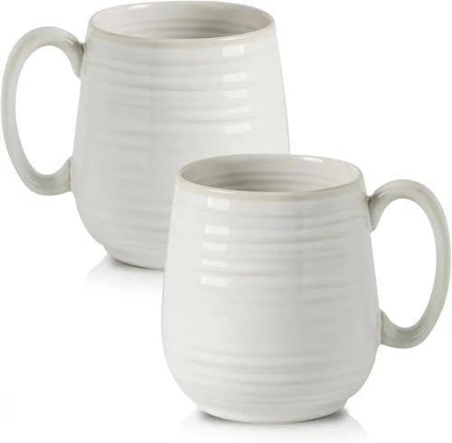 Miniatura 22 de HASENSE - Taza de café de cerámica grande de 20 onzas con gran asa, taza de té de cerámica para oficina y hogar, taza grande de regalo para papá