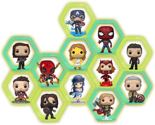 Miniatura 8 de LRANFOW 12 juegos de estantes de exhibición para Funko Pop o otras figuras Pop, montado en la pared con luz nocturna