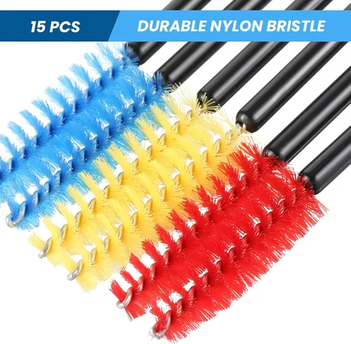 Miniatura 7 de Outus Juego de 15 cepillos de limpieza para comederos de colibríes, mini cepillo de nailon, limpiador para botellas, tubos, tarros, comedero