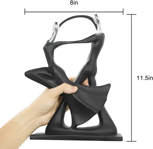 Miniatura 7 de DreamsEden Escultura romántica de baile para parejas, estatua de aniversario, boda, adorno abstracto, decoración para el hogar y la oficina