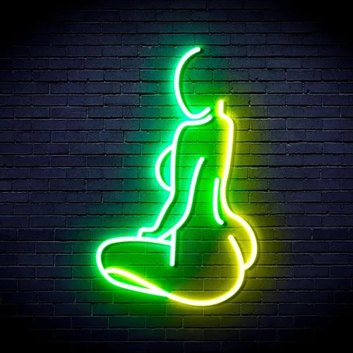 Miniatura 23 de ADVPRO Señora Back Shape Flex Silicone LED Neon Sign - Azul - st16s32-fnu0267-b