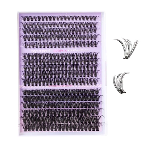 Miniatura 28 de Extensiones de pestañas individuales, 144 unidades, extensiones de pestañas individuales de 0.394-0.630 in de longitud, pestañas postizas naturales