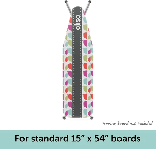 Miniatura 3 de oliso Funda para tabla de planchar – 100% algodón con almohadilla de fieltro profesional, se adapta a tablas estándar de 54 x 15 pulgadas – Ajuste