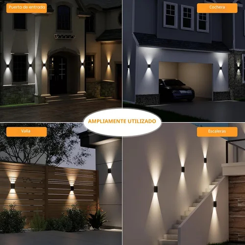 Miniatura 7 de Lámpara solar de pared para exteriores, 3000/4000/6000K, 3 modos de iluminación del anochecer al amanecer, aplique de pared IP67, impermeable