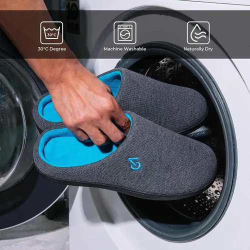 Miniatura 7 de VeraCosy Pantuflas de espuma viscoelástica de dos tonos para hombre