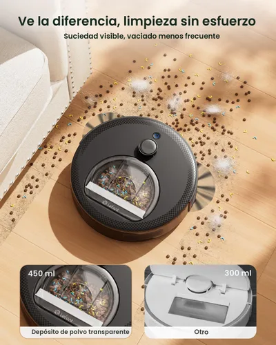 Miniatura 6 de Lefant LiDAR Robot aspiradora y trapeador, mapeo inteligente y evitar obstáculos, pelo de mascotas sin enredos, control de aplicación WiFi 2.4G/5G