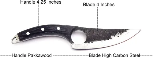 Miniatura 9 de Cuchillo Viking Japan Kitchen mejorado – Cuchillo de carnicero forjado a mano con funda, cuchillo afilado de acero de alto carbono para cortar