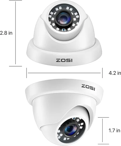Miniatura 9 de ZOSI 1080P FULL HD 4-en-1 TVI/CVI/AHD/CVBS Cámara de seguridad 1920TVL Interior al aire libre día noche vigilancia CCTV Cámara domo para HD-TVI
