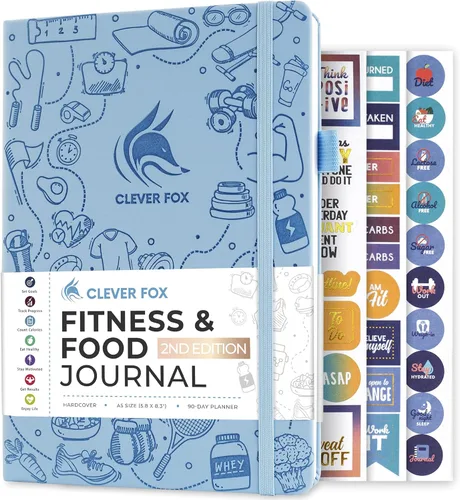 Miniatura 15 de Clever Fox Diario de fitness & Food – Planificador de nutrición y entrenamiento para mujeres y hombres – Libro de registro de ejercicio de dieta