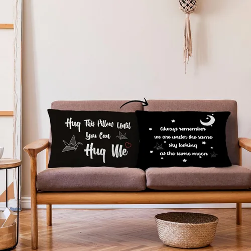 Miniatura 2 de Hug This Pillow Until You Can - Funda de almohada reversible de 12 x 20 pulgadas, decoración del hogar, regalos de relación a larga distancia