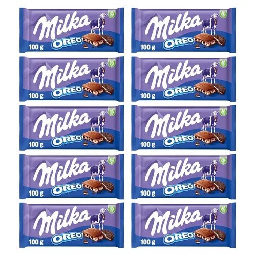 Milka Chocolate con leche Oreo 3.53 oz (paquete de 10)
